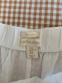 White Linen Wide Leg Pants (XL)