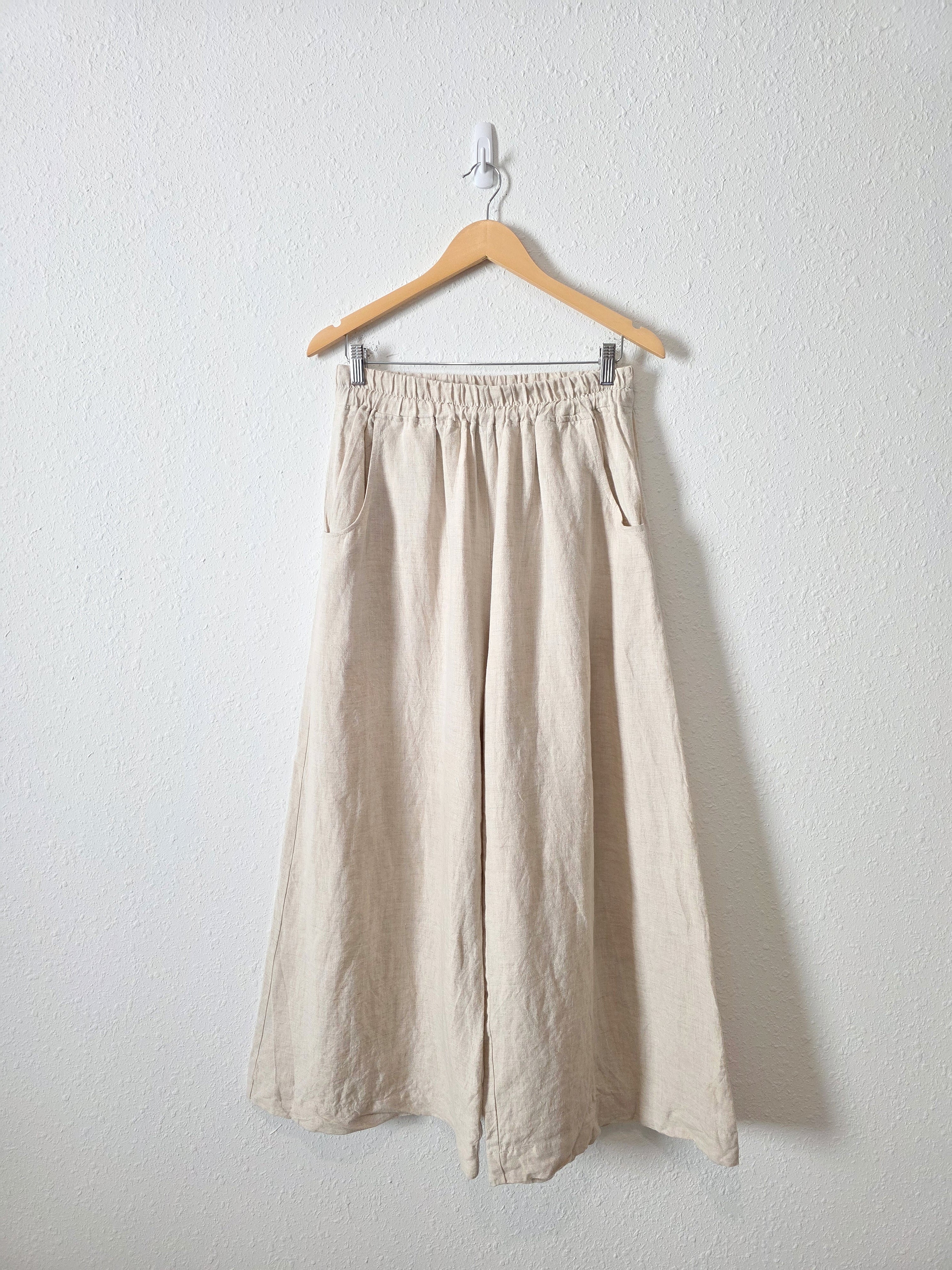 Eva's Sunday Wide Leg Linen Pants (M)