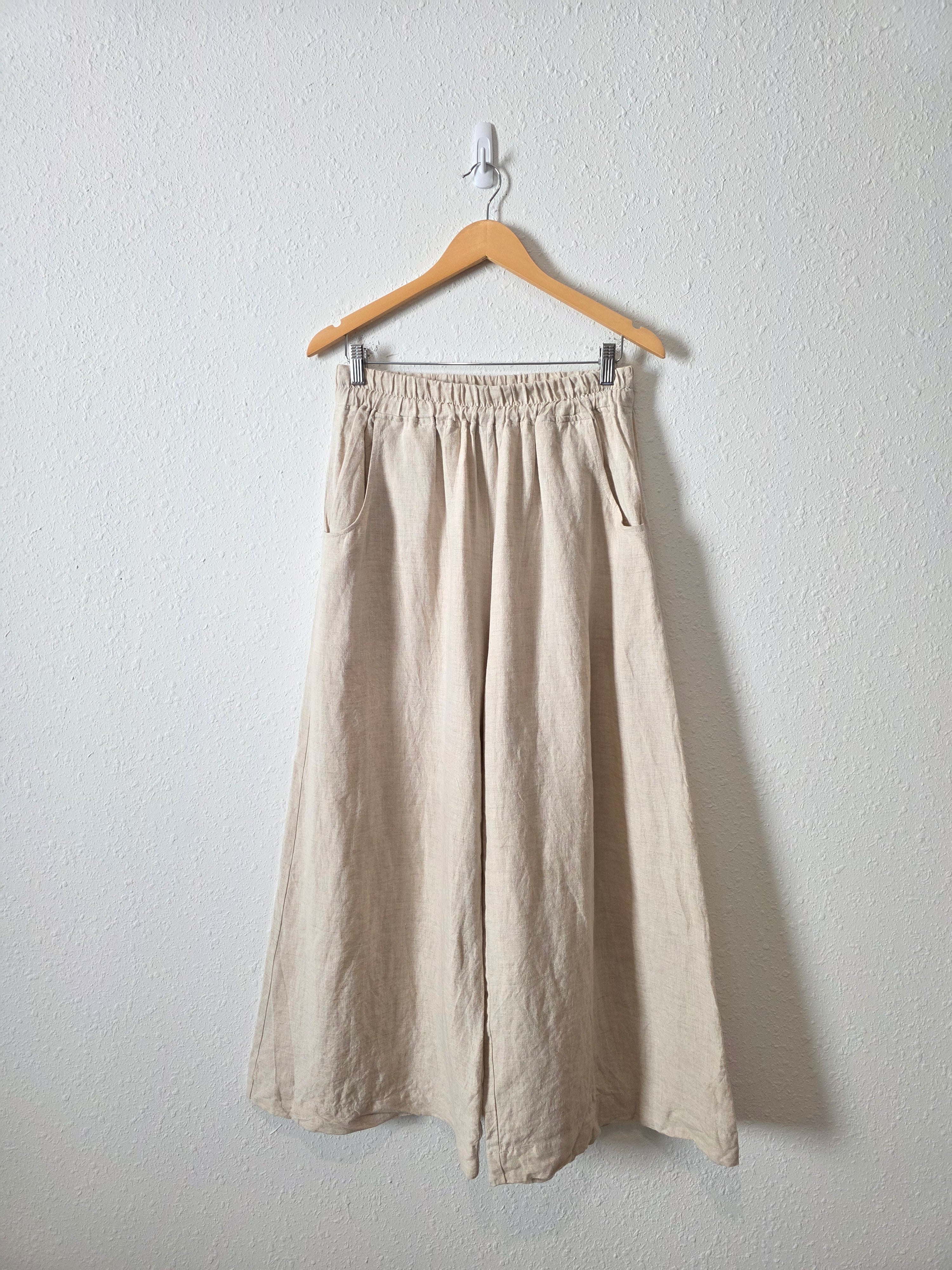 Eva's Sunday Wide Leg Linen Pants (M)