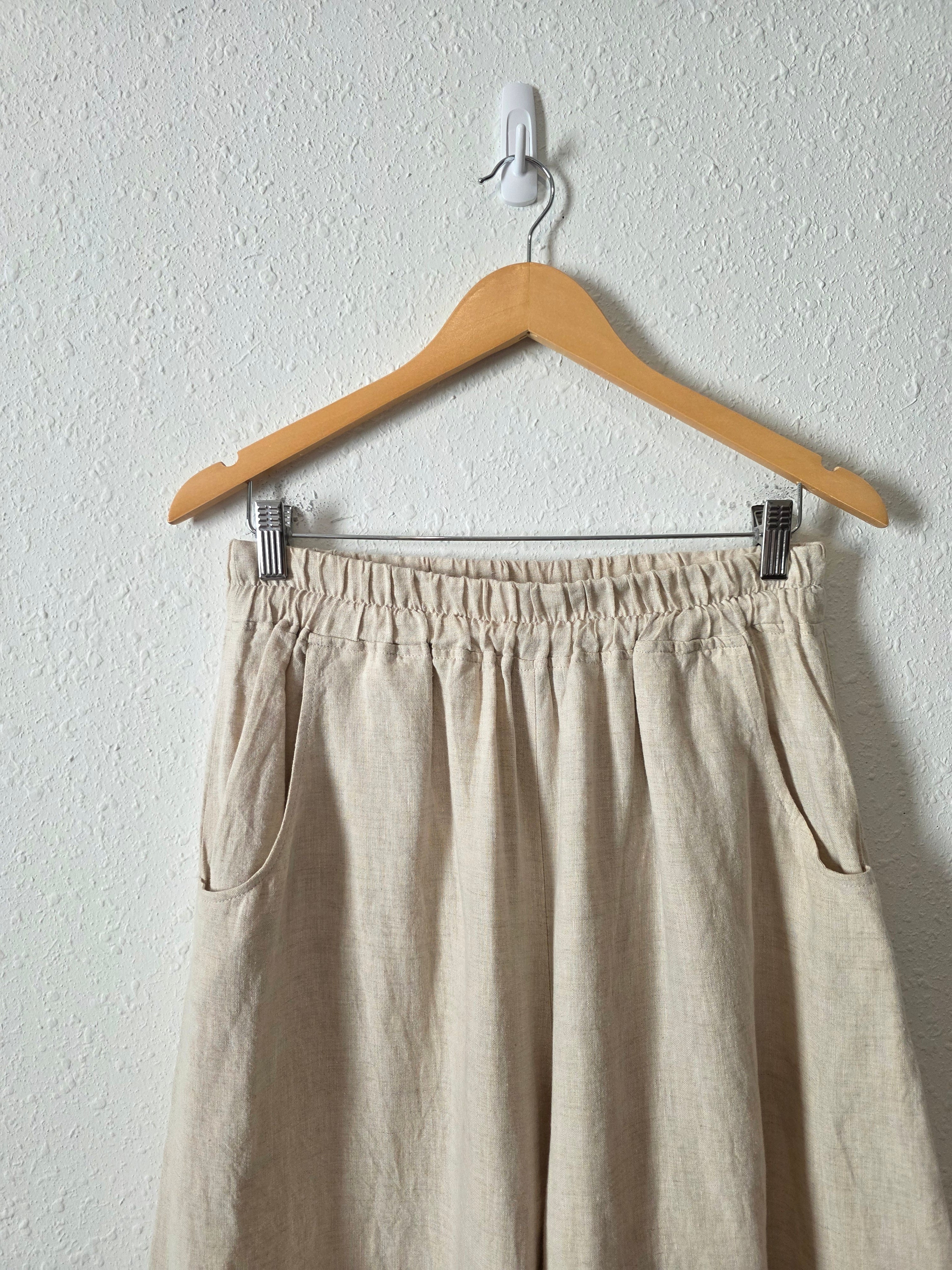 Eva's Sunday Wide Leg Linen Pants (M)