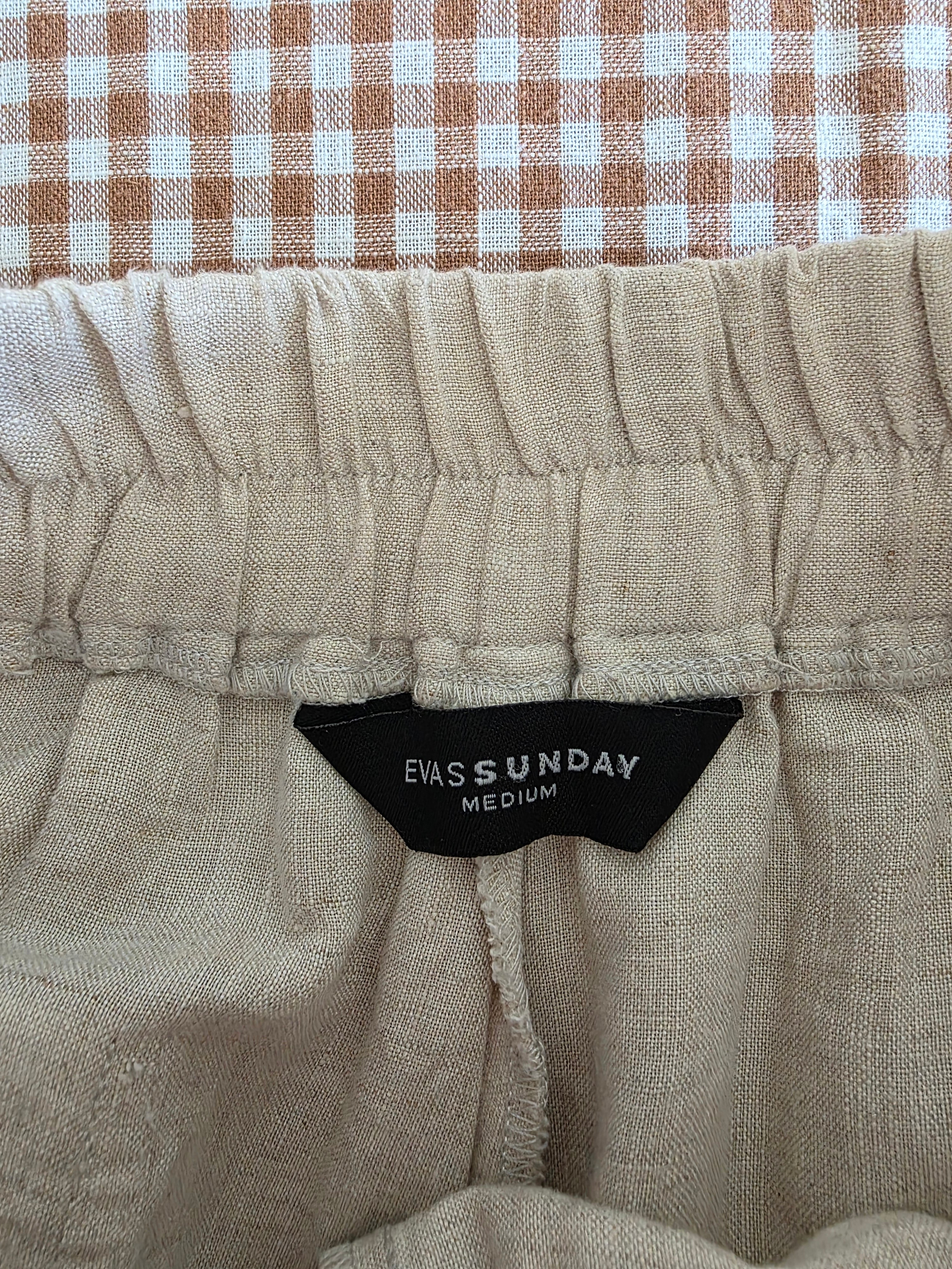 Eva's Sunday Wide Leg Linen Pants (M)
