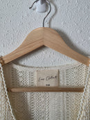 Easy Clothes Ecru Crochet Top (S/M)