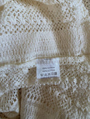 Easy Clothes Ecru Crochet Top (S/M)