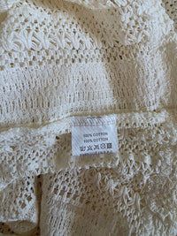 Easy Clothes Ecru Crochet Top (S/M)