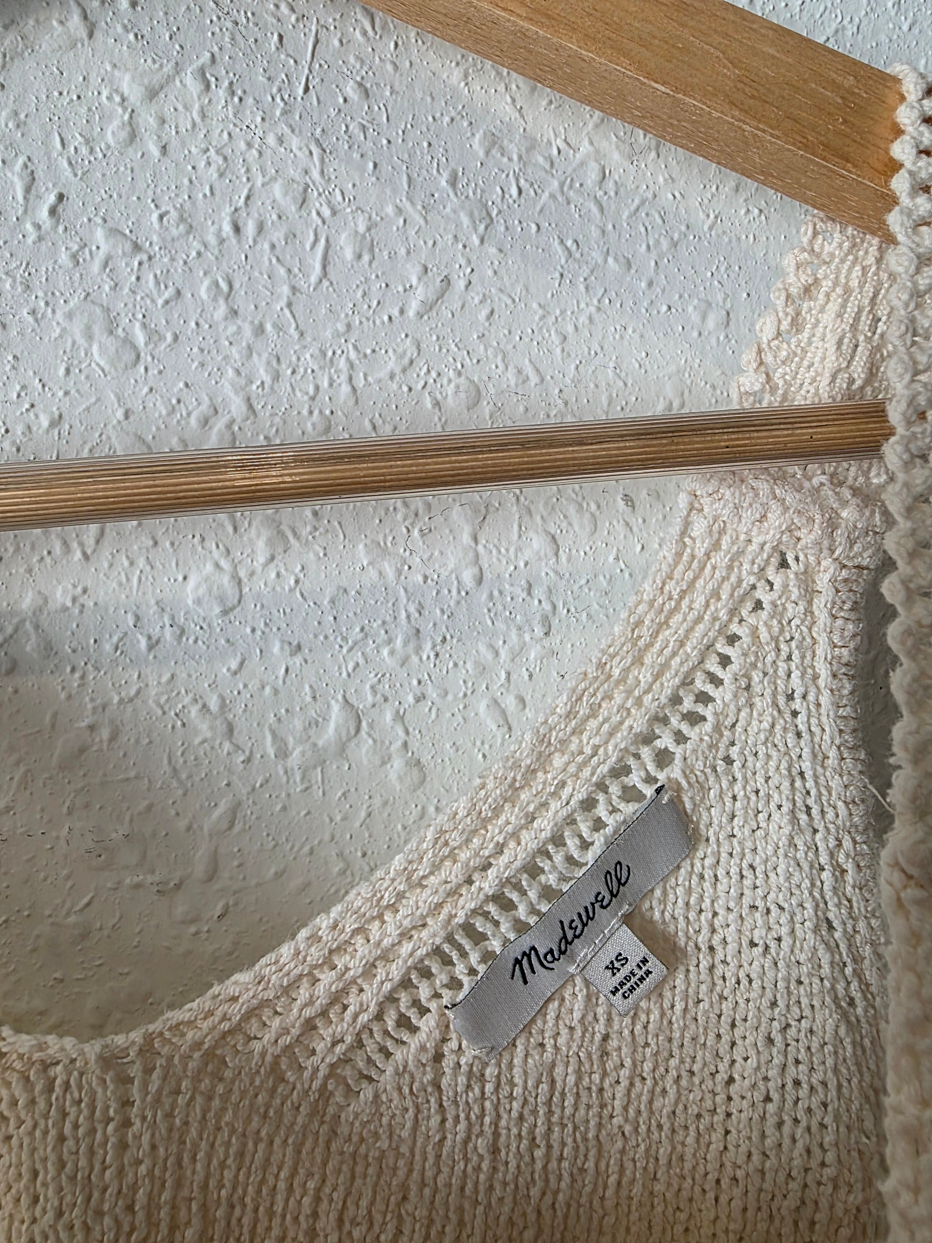 Madewell Cream Knit Tank (XS)
