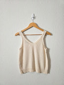 Madewell Cream Knit Tank (XS)