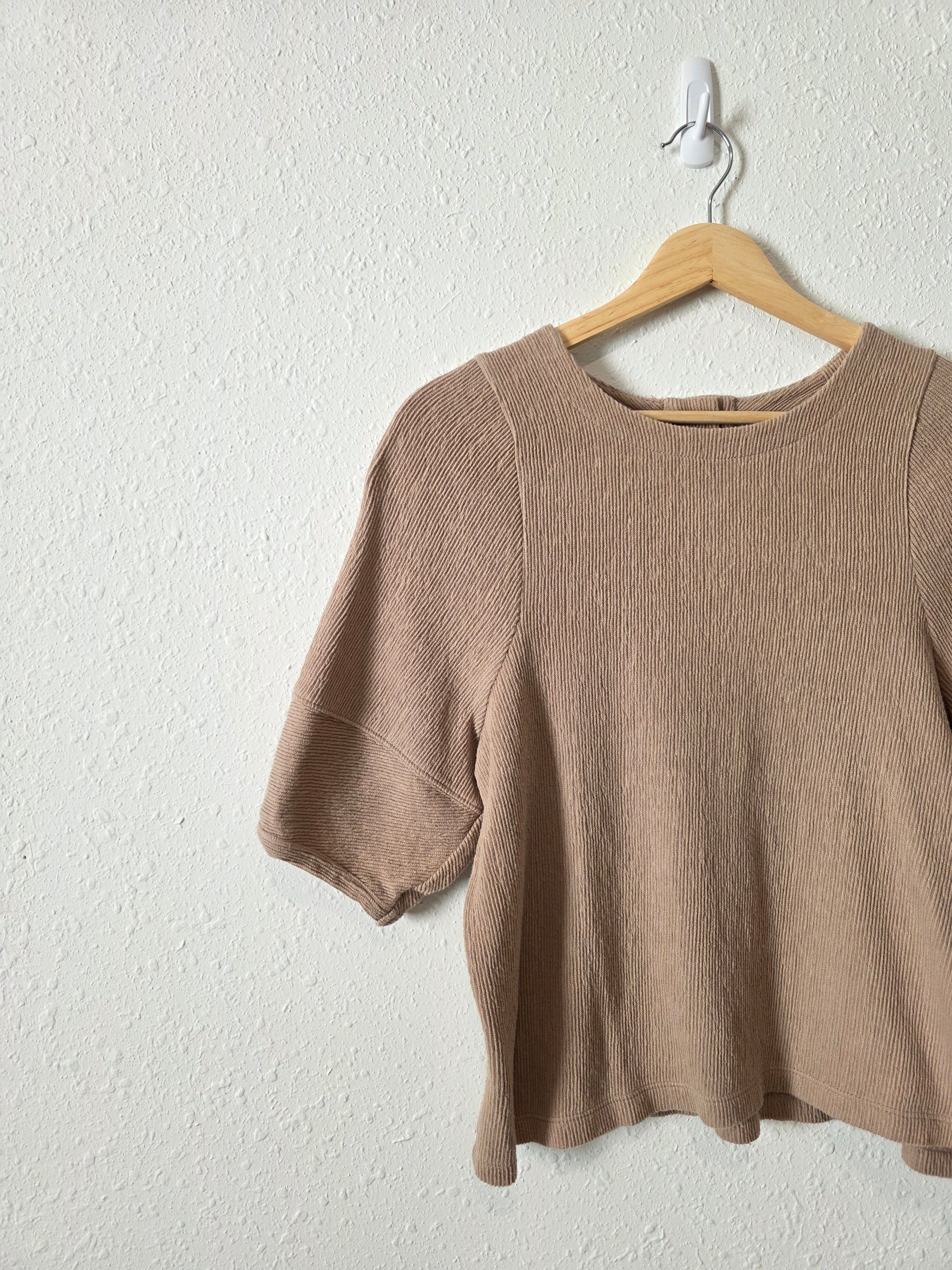 Madewell Button Back Ribbed Top (S)
