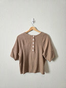 Madewell Button Back Ribbed Top (S)
