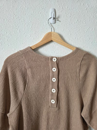 Madewell Button Back Ribbed Top (S)
