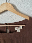 Umgee Brown Linen Cotton Tunic (S)