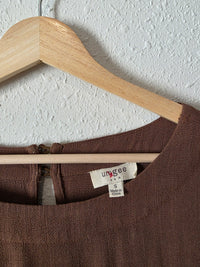 Umgee Brown Linen Cotton Tunic (S)