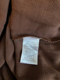 Umgee Brown Linen Cotton Tunic (S)