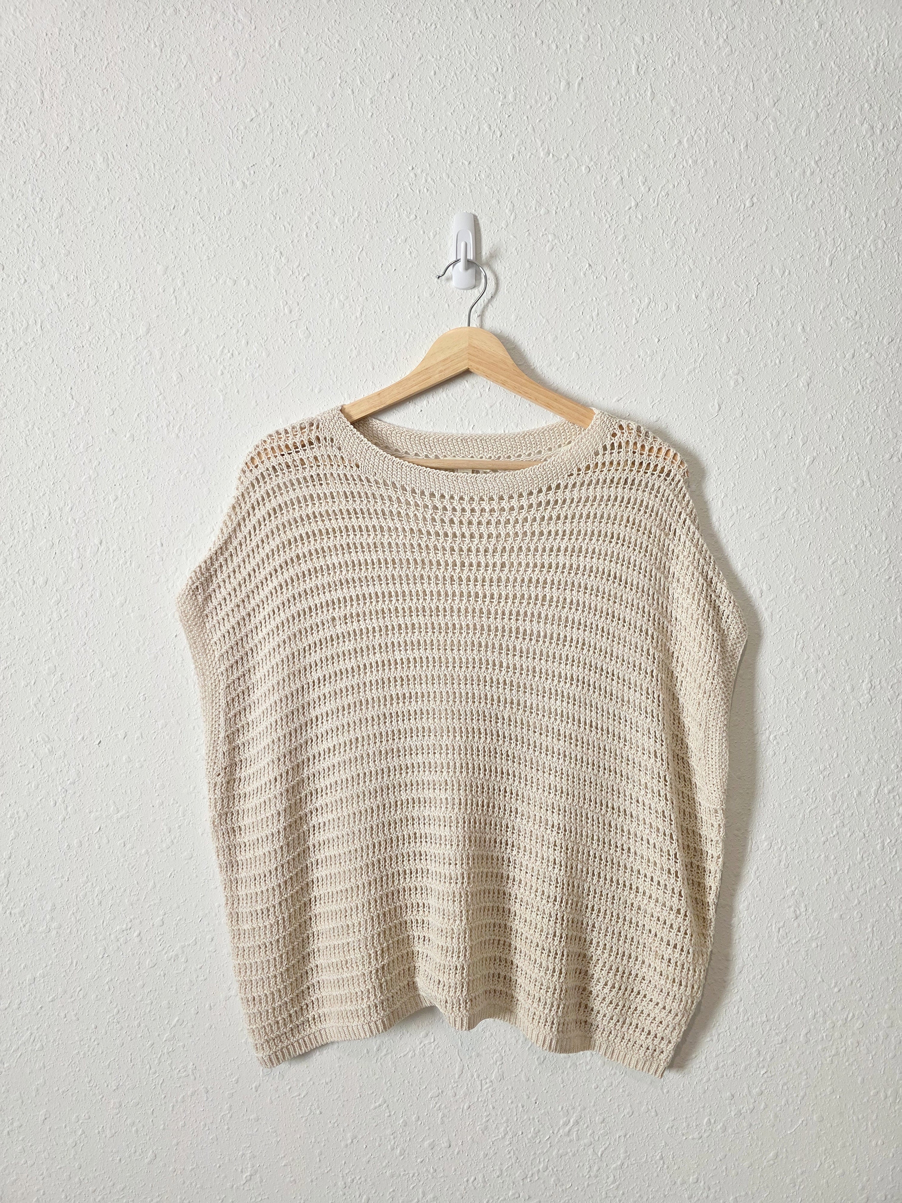 Crochet Knit Oversized Top (XS)