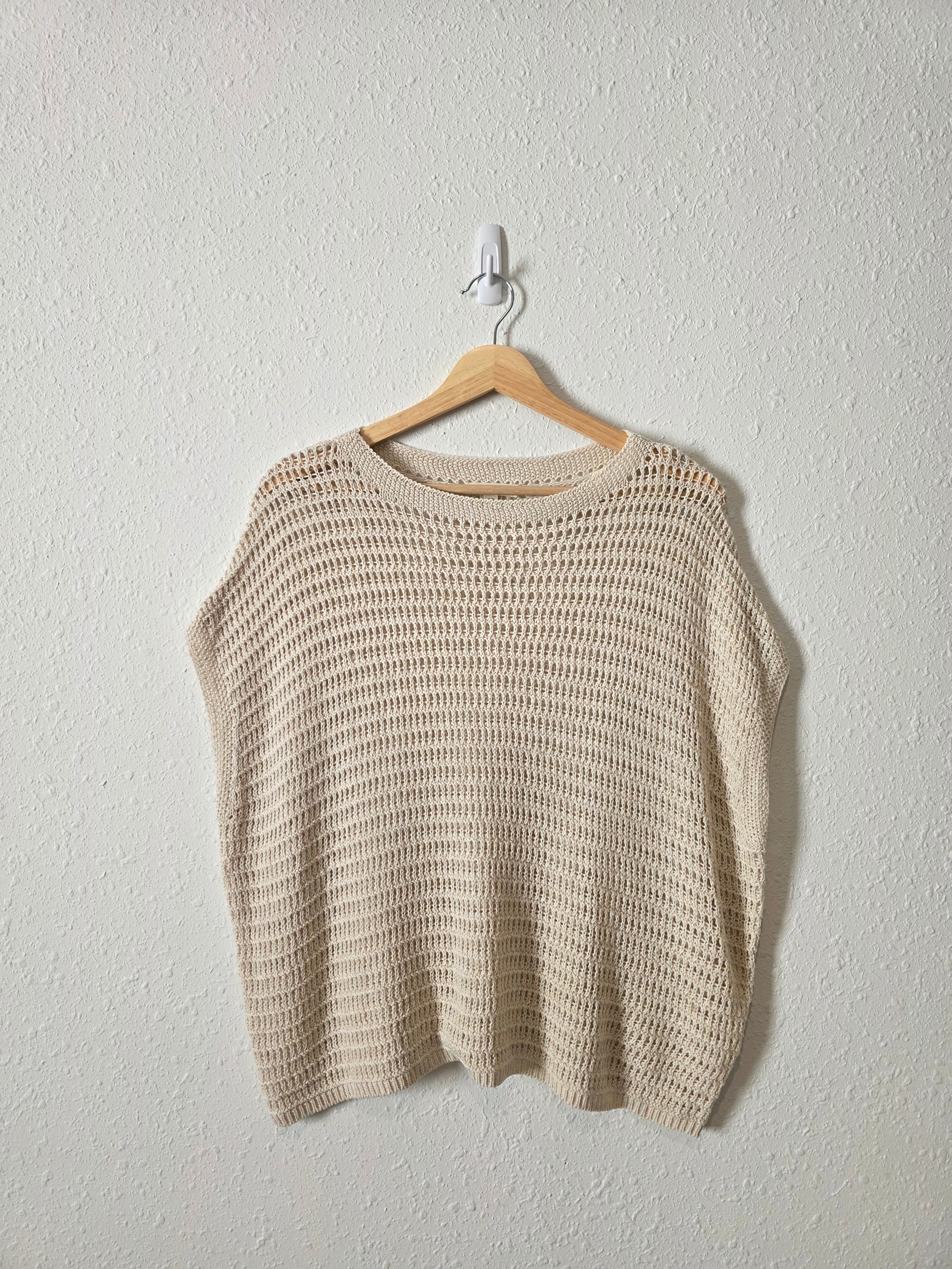 Crochet Knit Oversized Top (XS)