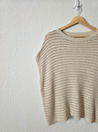 Crochet Knit Oversized Top (XS)