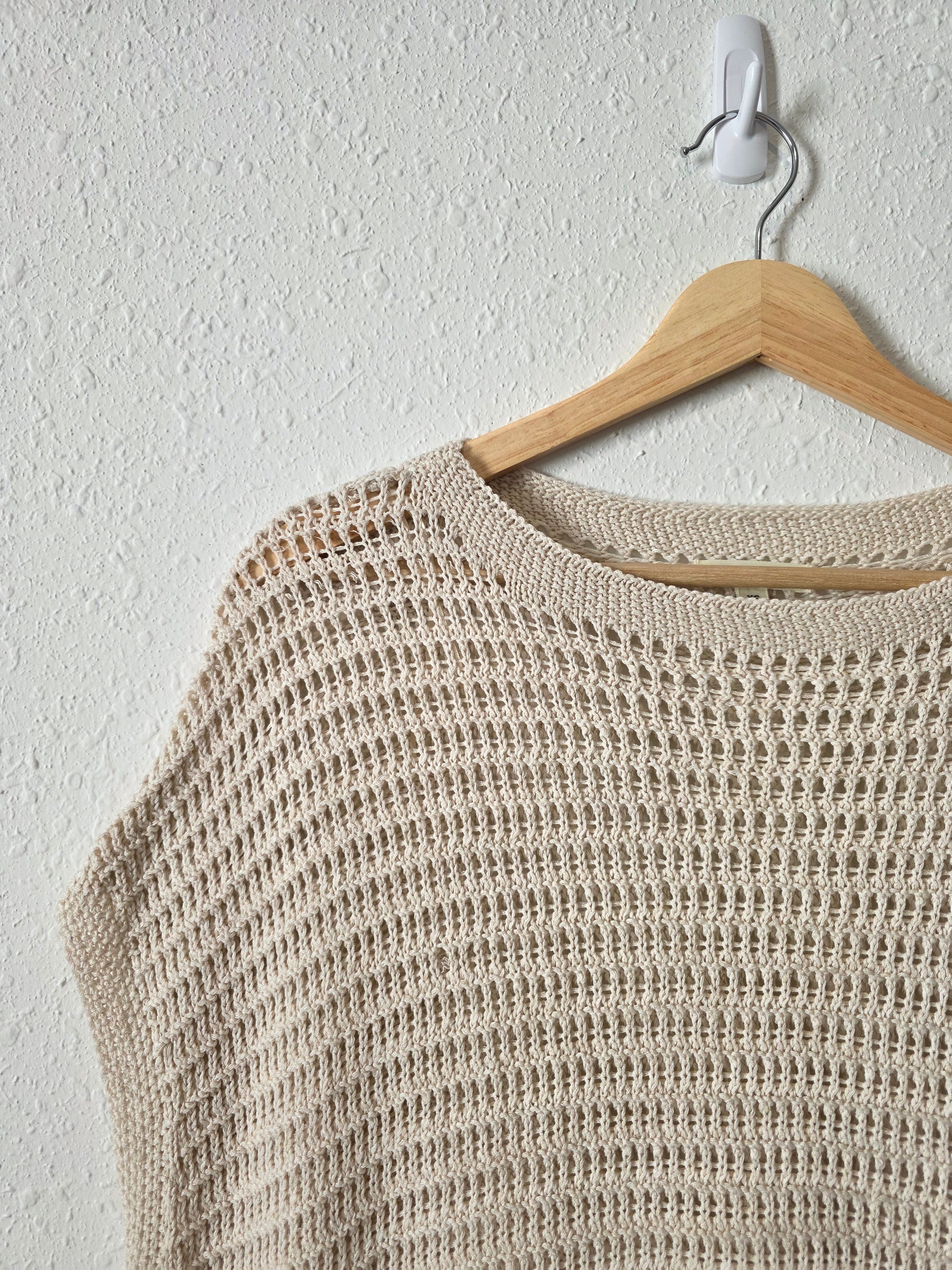 Crochet Knit Oversized Top (XS)