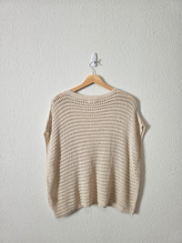 Crochet Knit Oversized Top (XS)