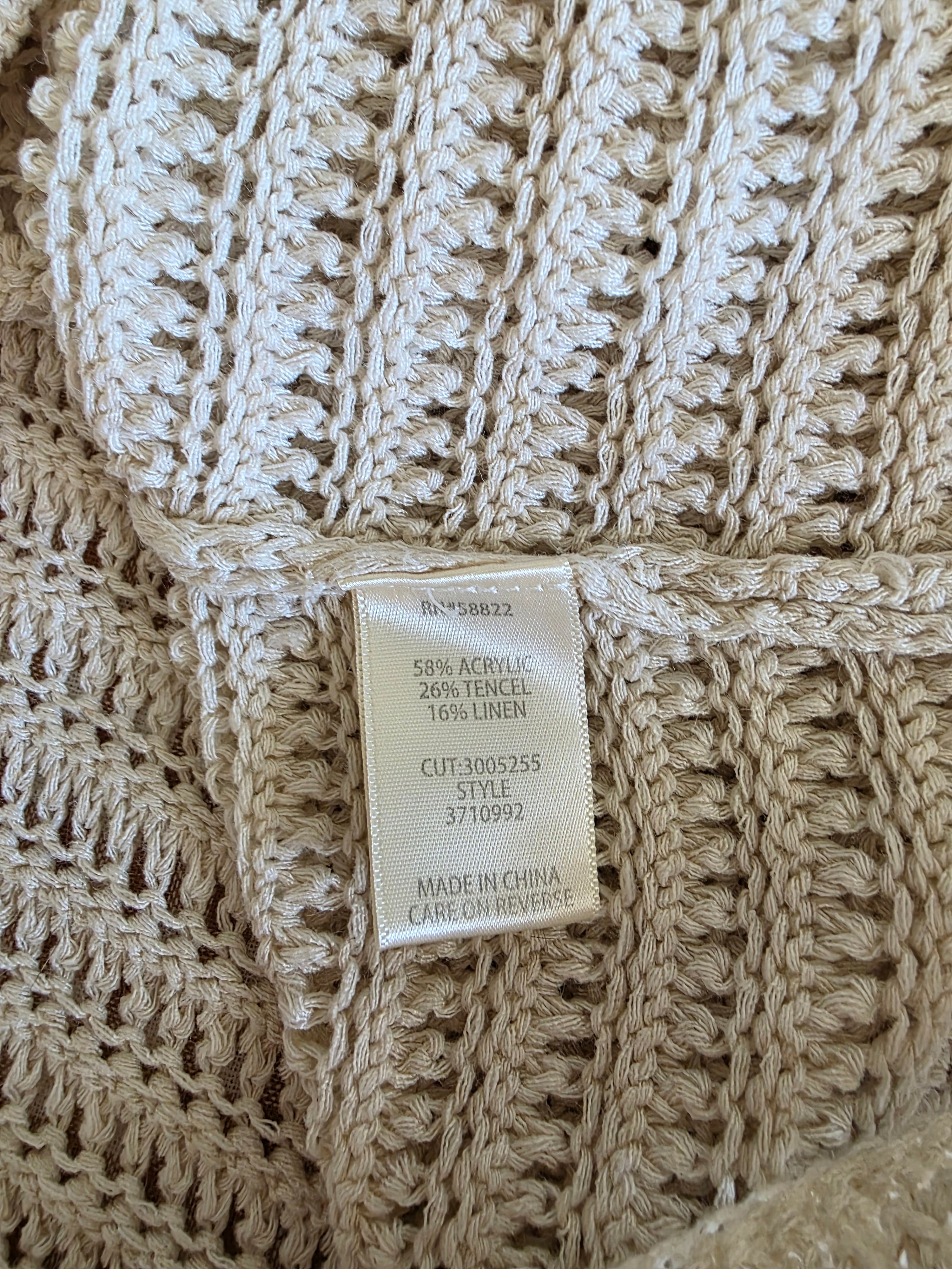 Crochet Knit Oversized Top (XS)