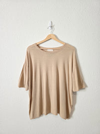 By Together Linen Blend Relaxed Tee (L)