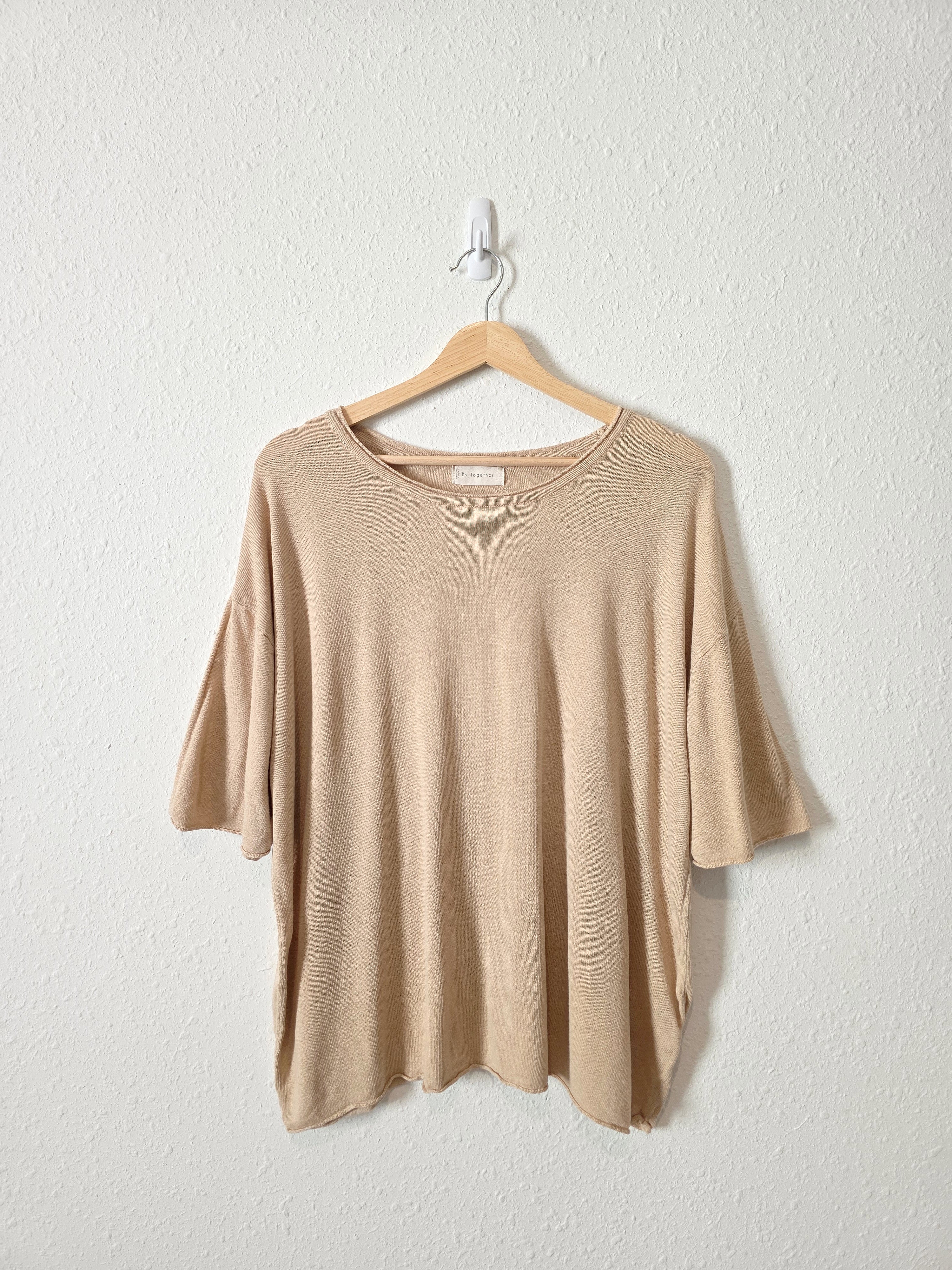 By Together Linen Blend Relaxed Tee (L)