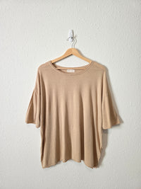By Together Linen Blend Relaxed Tee (L)