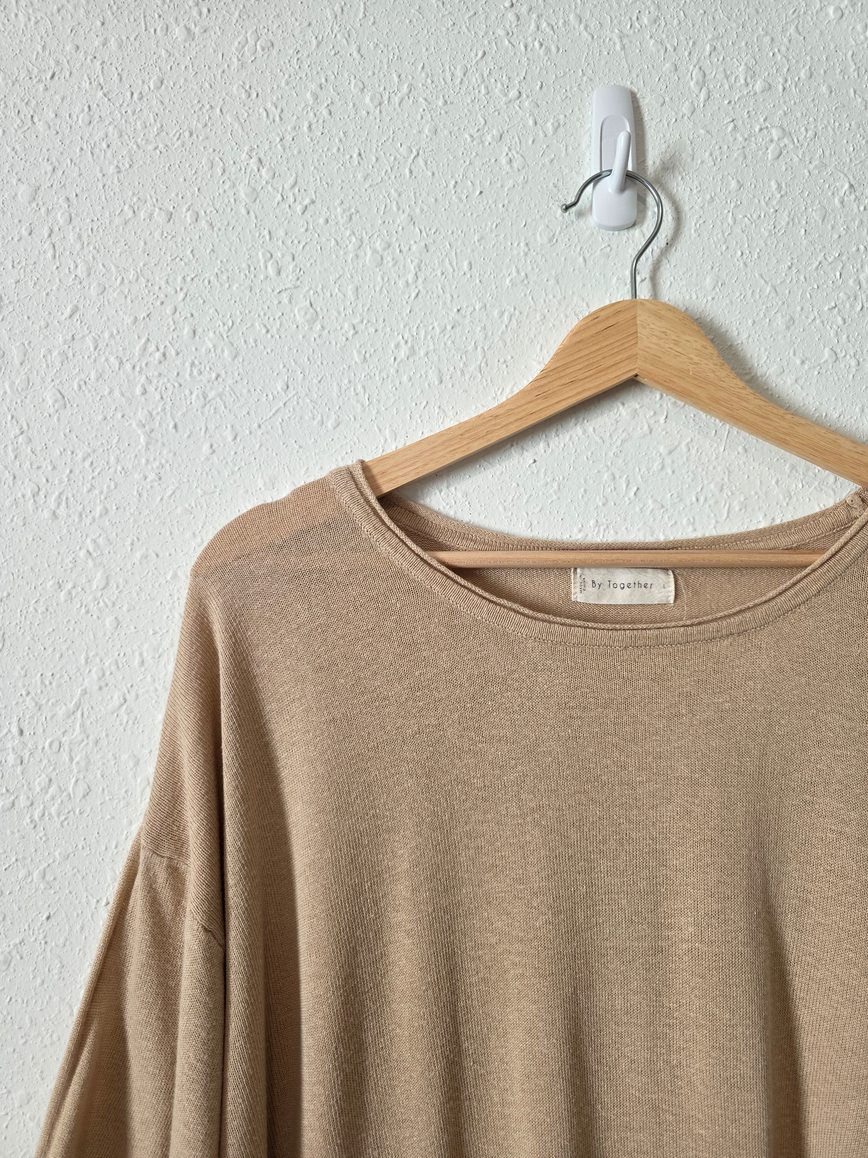By Together Linen Blend Relaxed Tee (L)