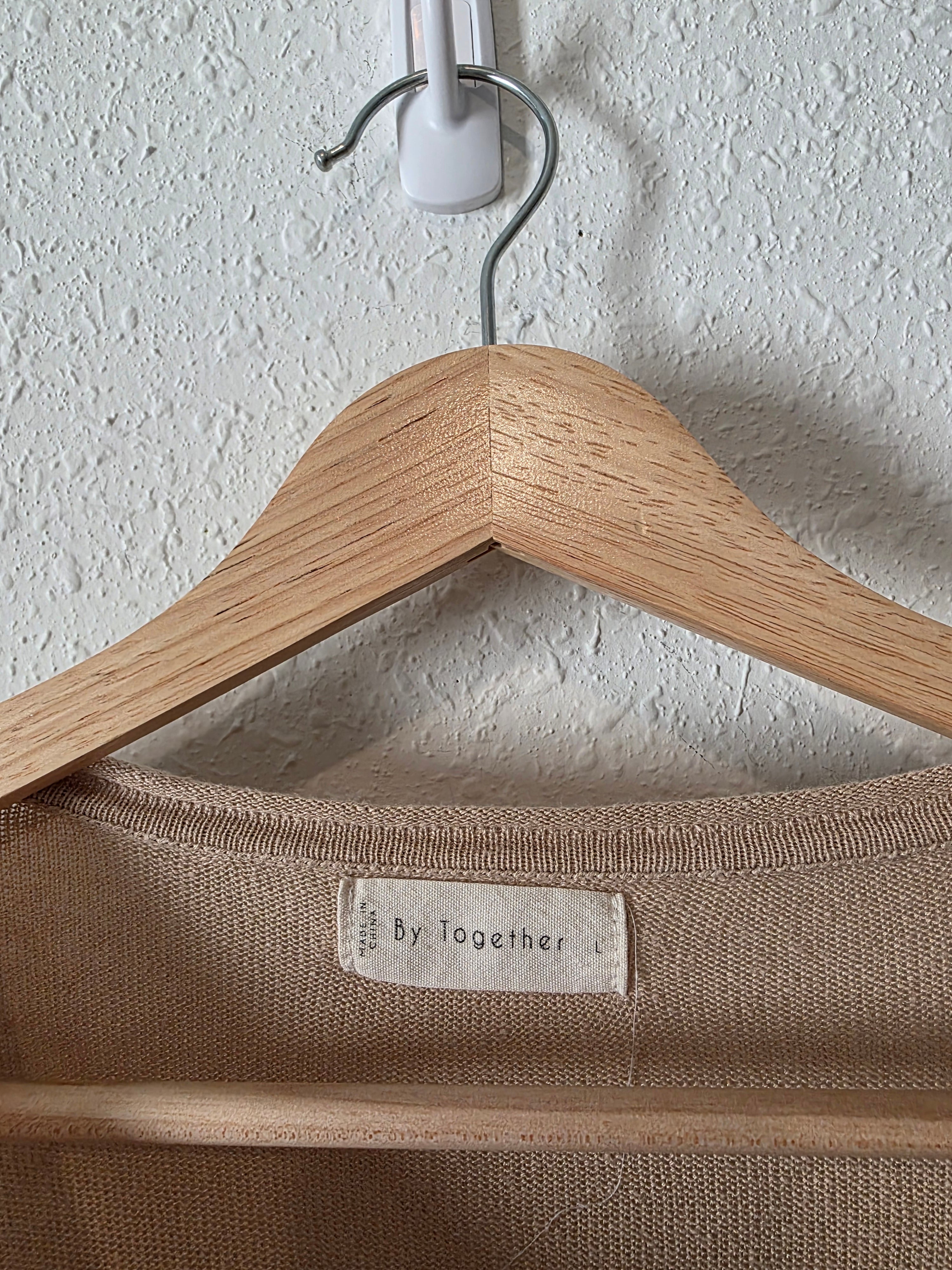 By Together Linen Blend Relaxed Tee (L)