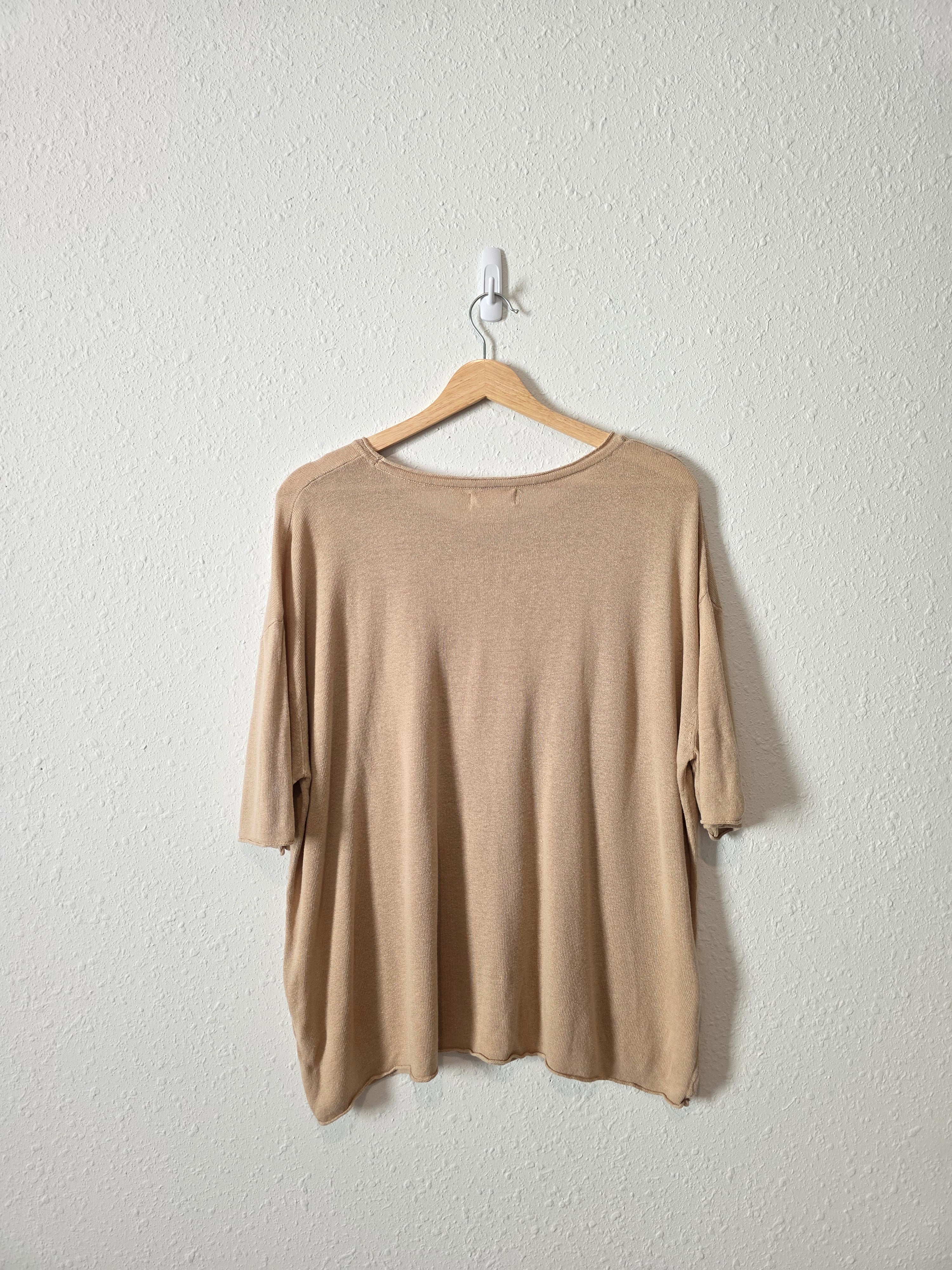 By Together Linen Blend Relaxed Tee (L)