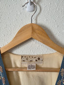 Vintage Floral Embroidered Vest (L)
