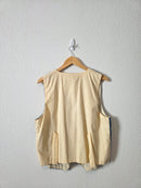 Vintage Floral Embroidered Vest (L)