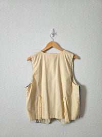 Vintage Floral Embroidered Vest (L)