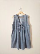 Tie Front Denim Romper (M)