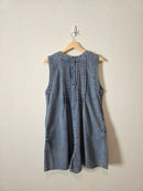 Tie Front Denim Romper (M)