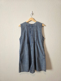 Tie Front Denim Romper (M)