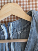 Tie Front Denim Romper (M)