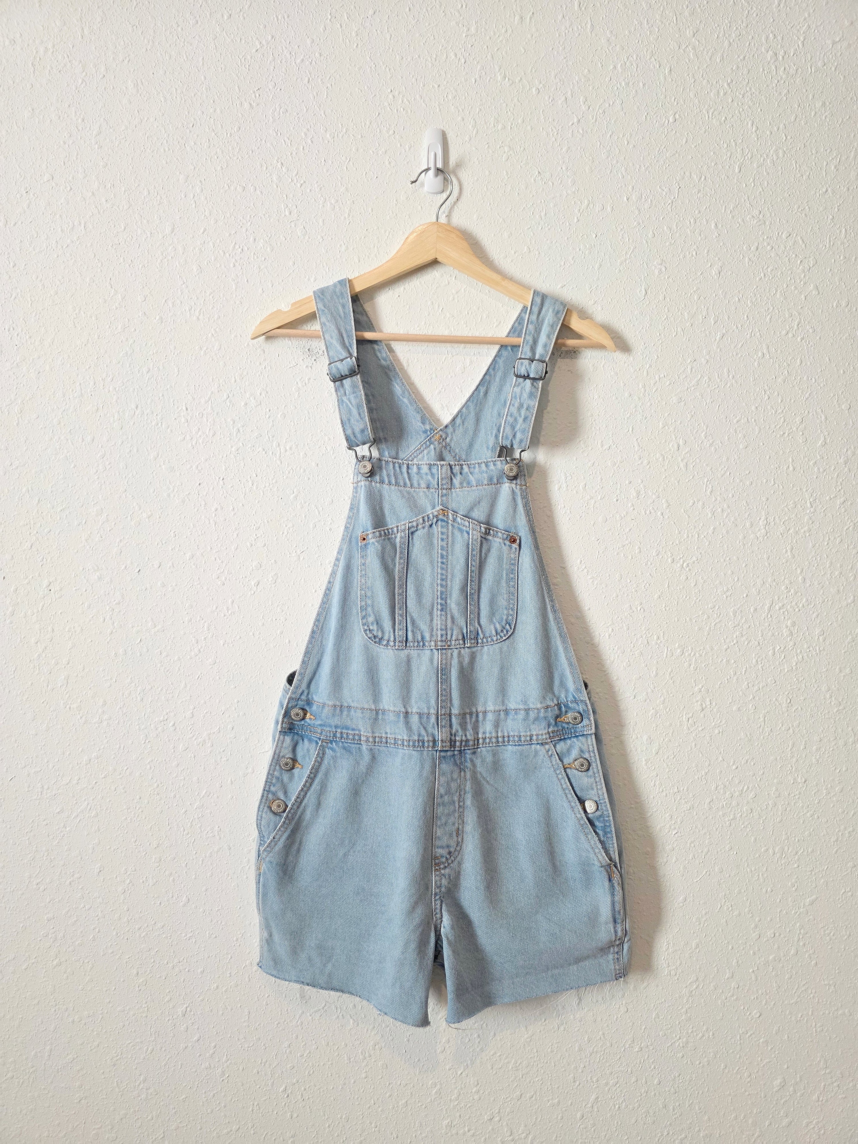 Light Wash Denim Shortalls (S)