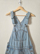 Light Wash Denim Shortalls (S)