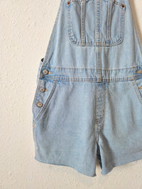 Light Wash Denim Shortalls (S)
