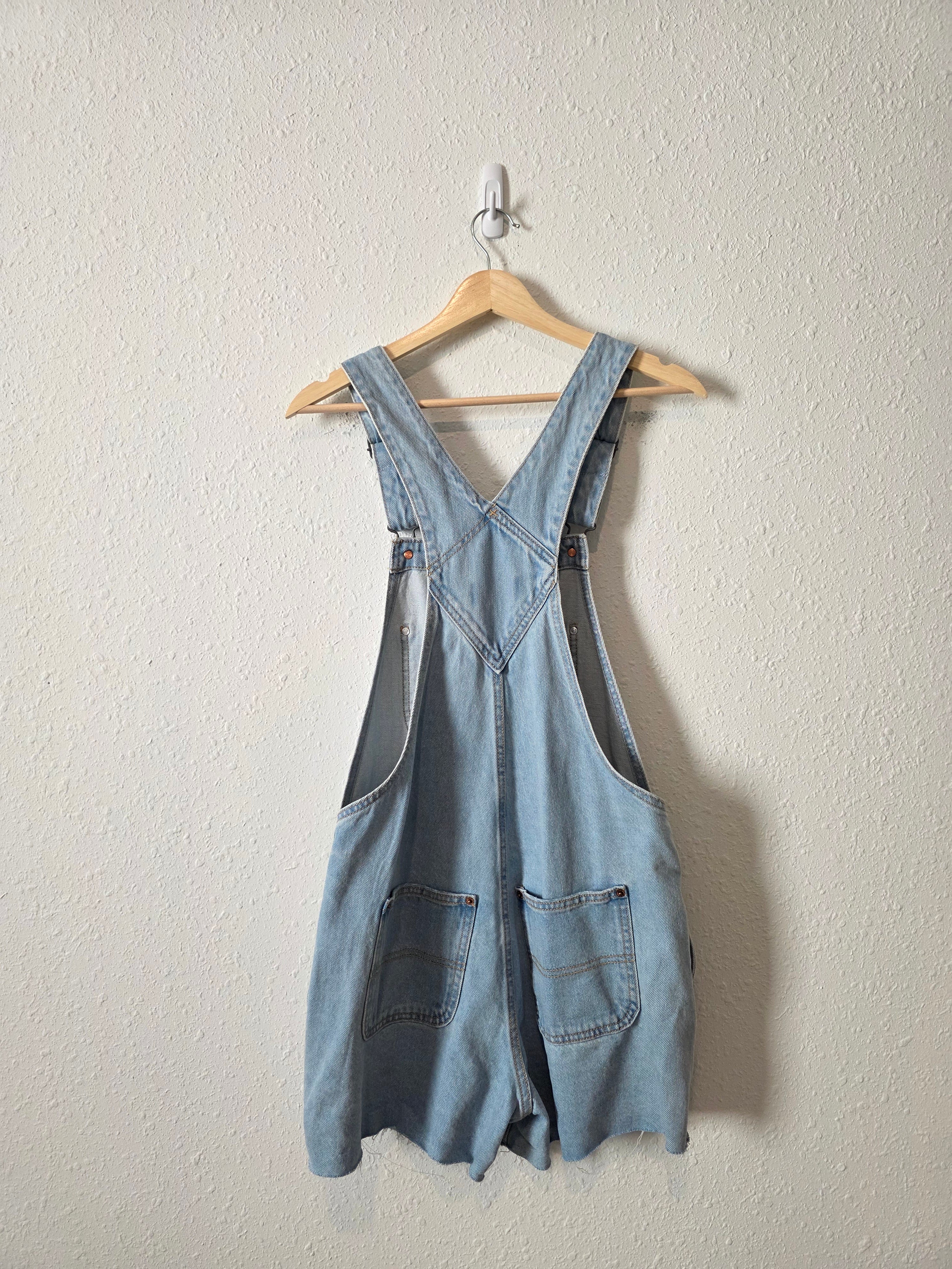 Light Wash Denim Shortalls (S)