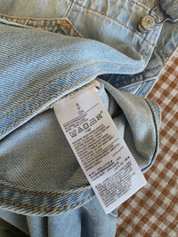 Light Wash Denim Shortalls (S)