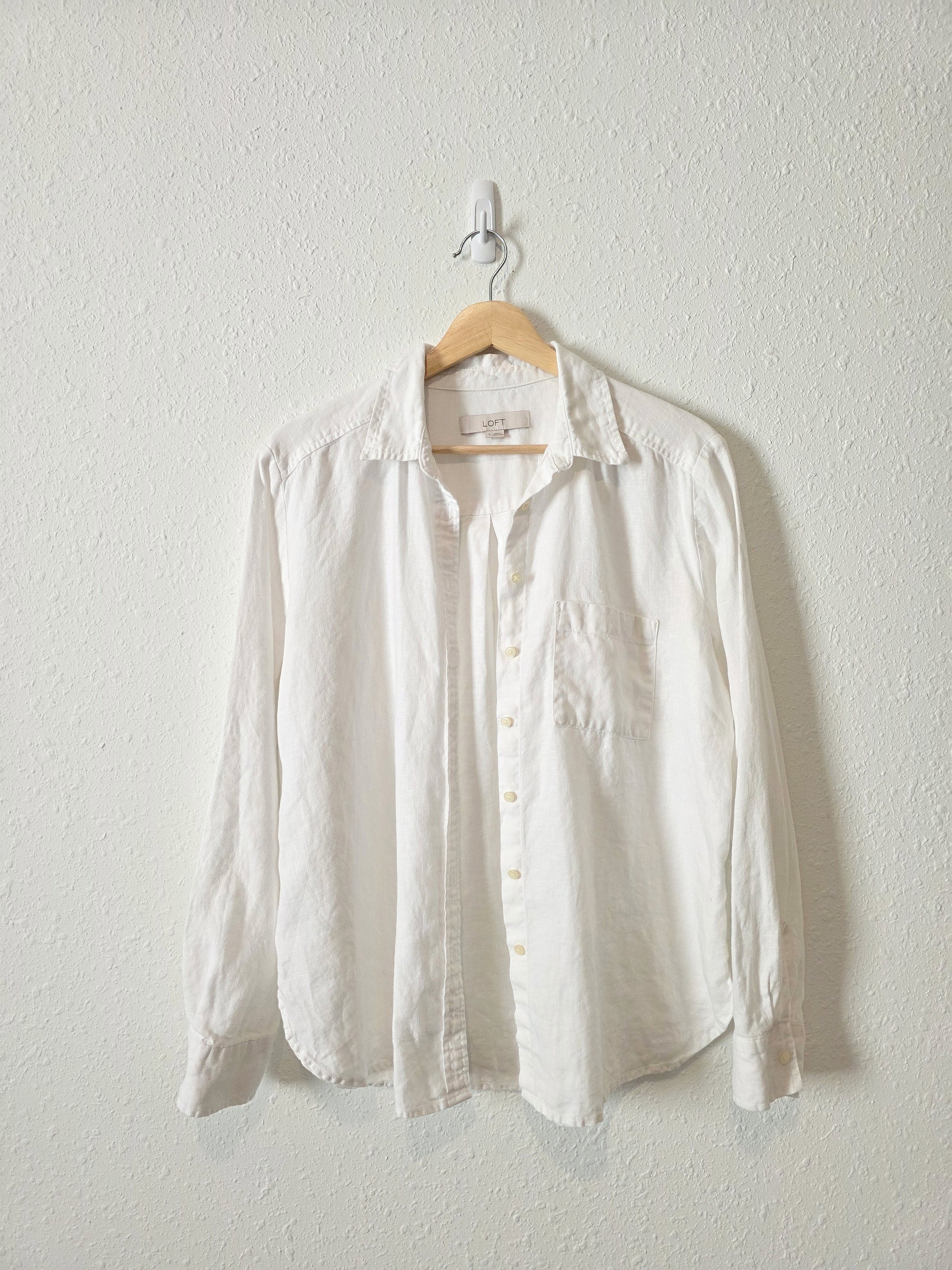 Loft Linen Button Up Shirt (S)