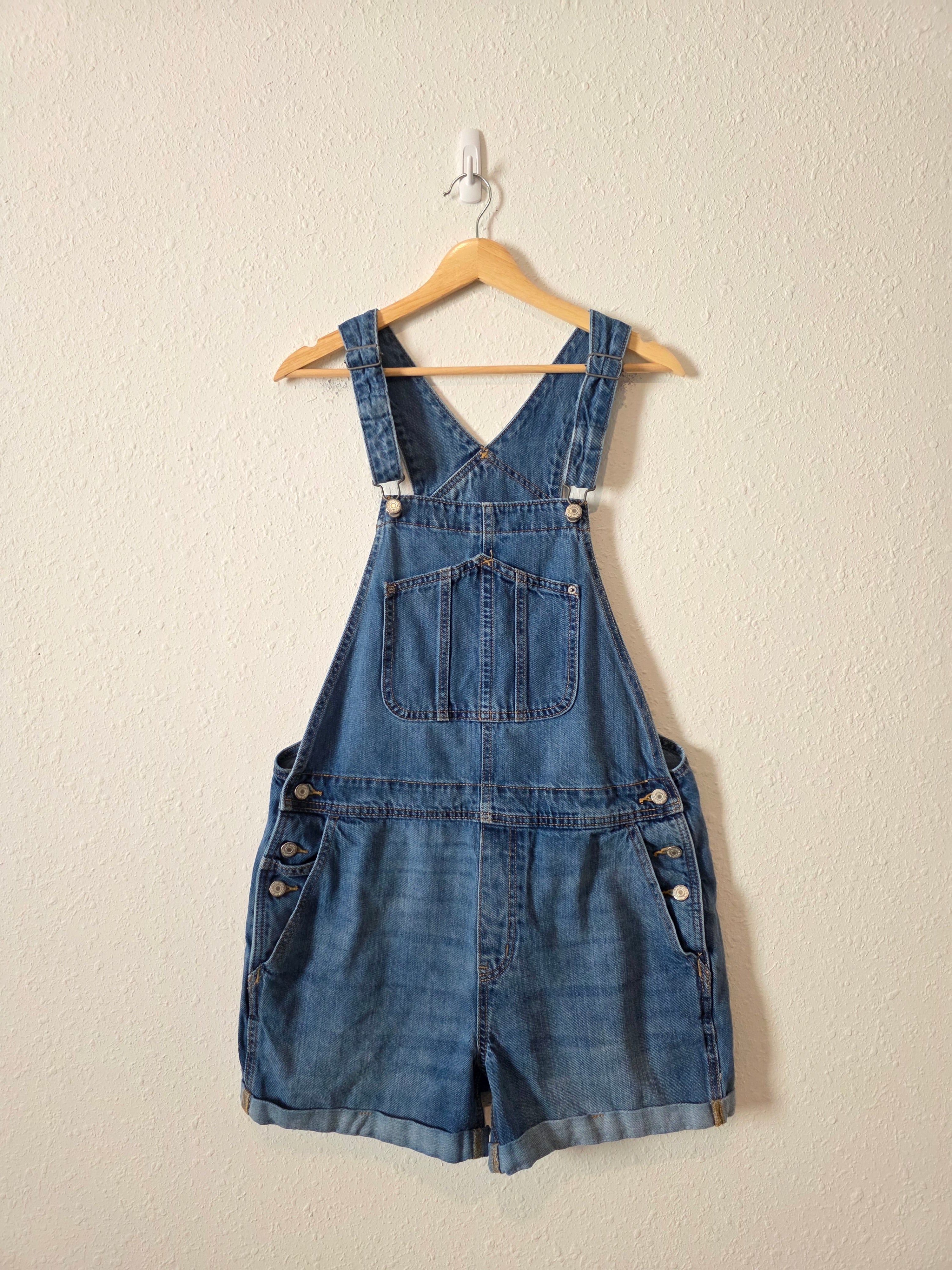Relaxed Denim Shortalls (L)