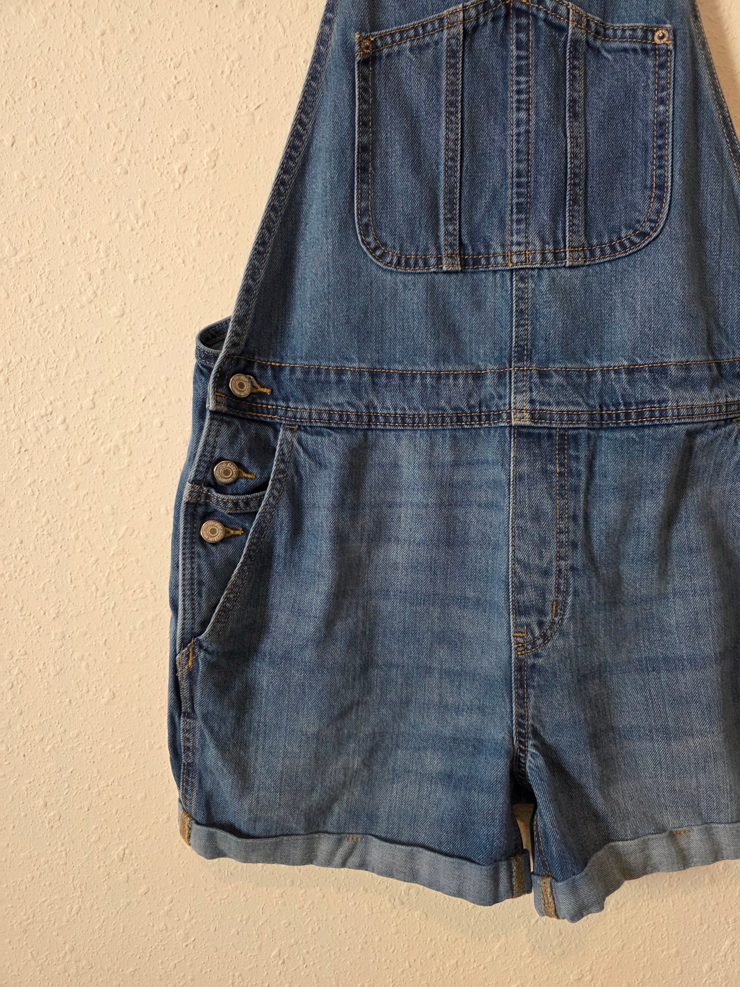 Relaxed Denim Shortalls (L)