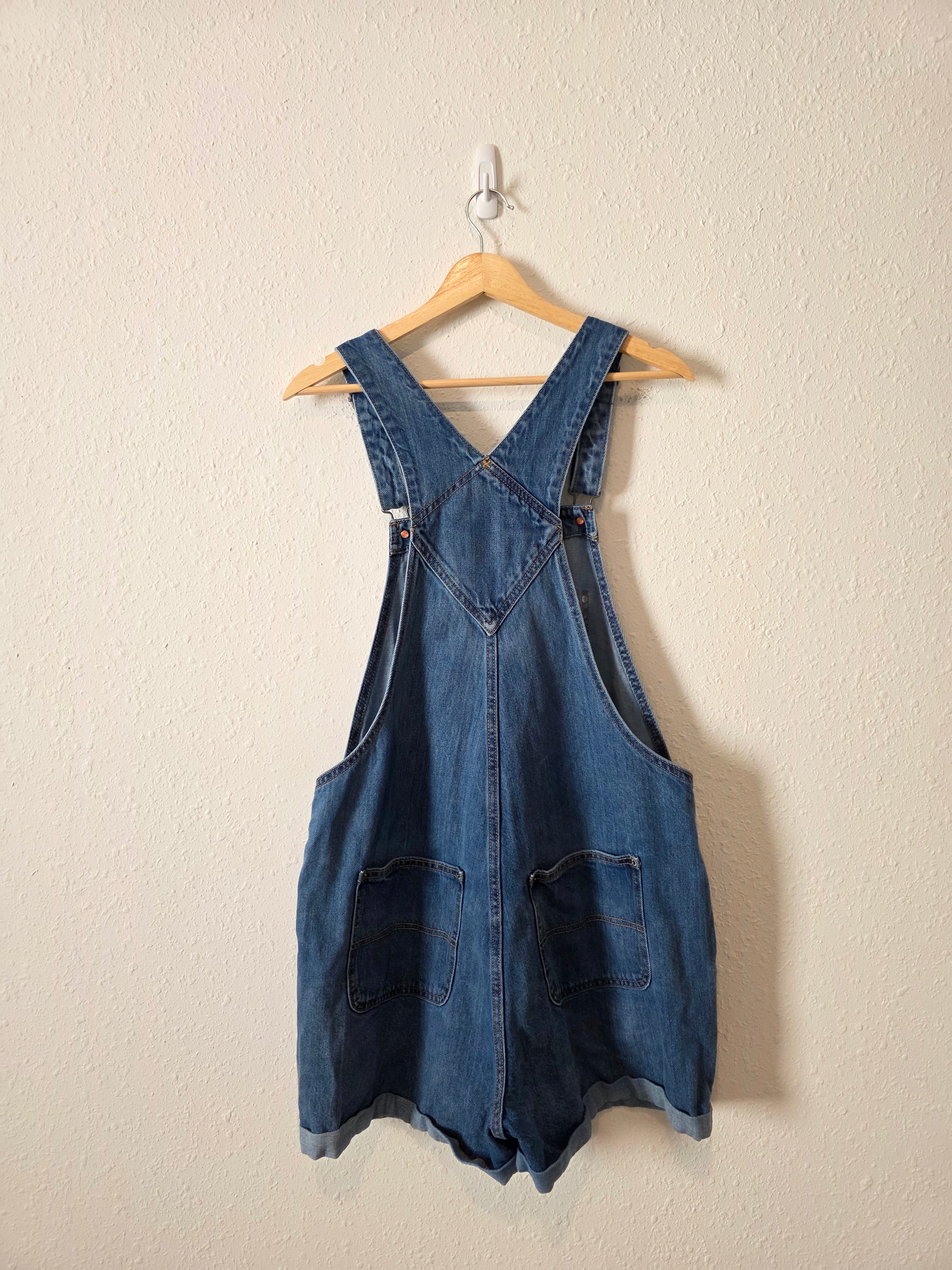Relaxed Denim Shortalls (L)
