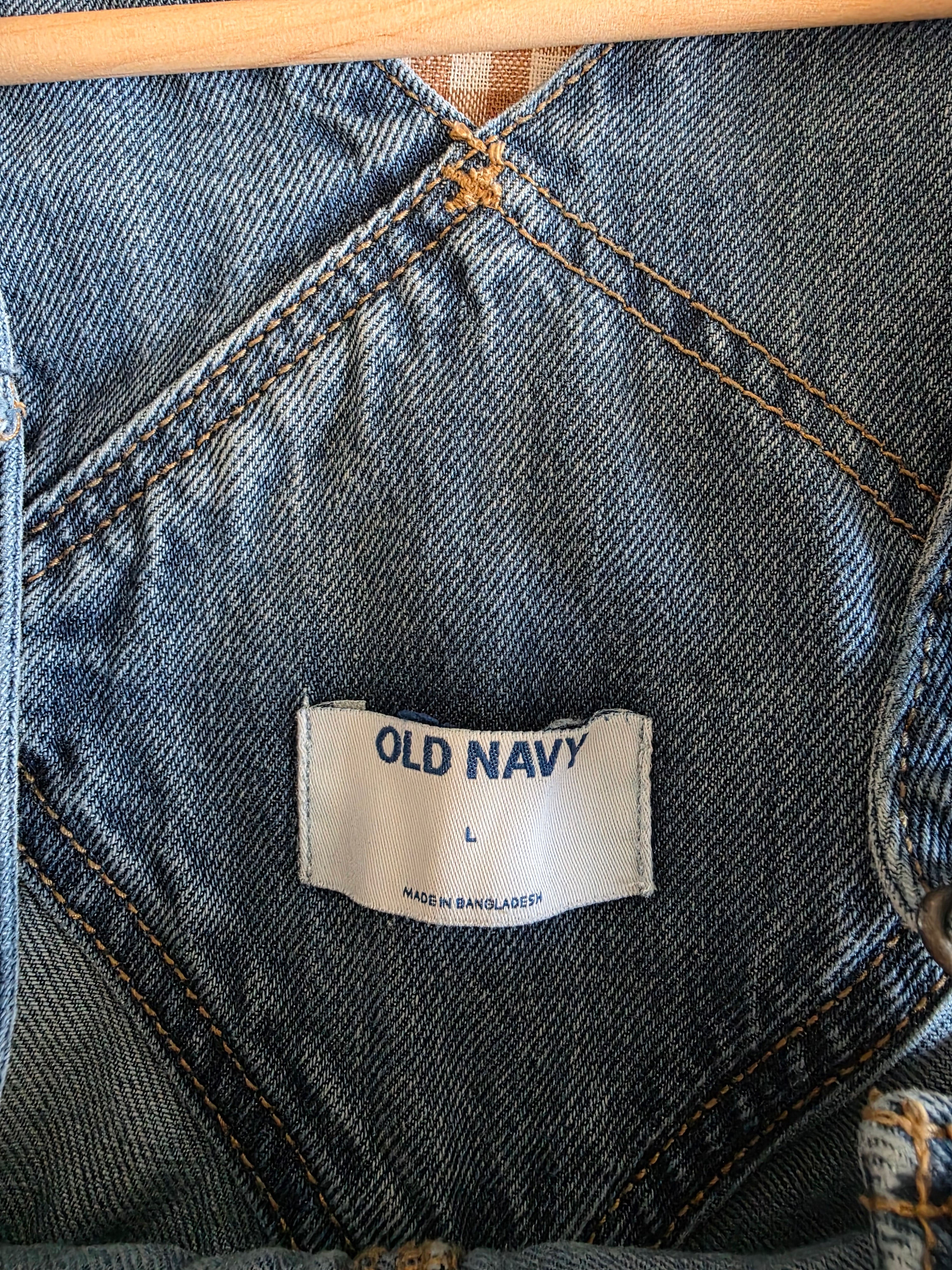 Relaxed Denim Shortalls (L)