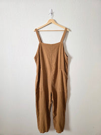 Linen Blend Wide Leg Jumpsuit (XL)