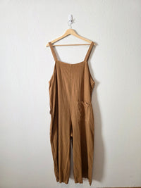 Linen Blend Wide Leg Jumpsuit (XL)