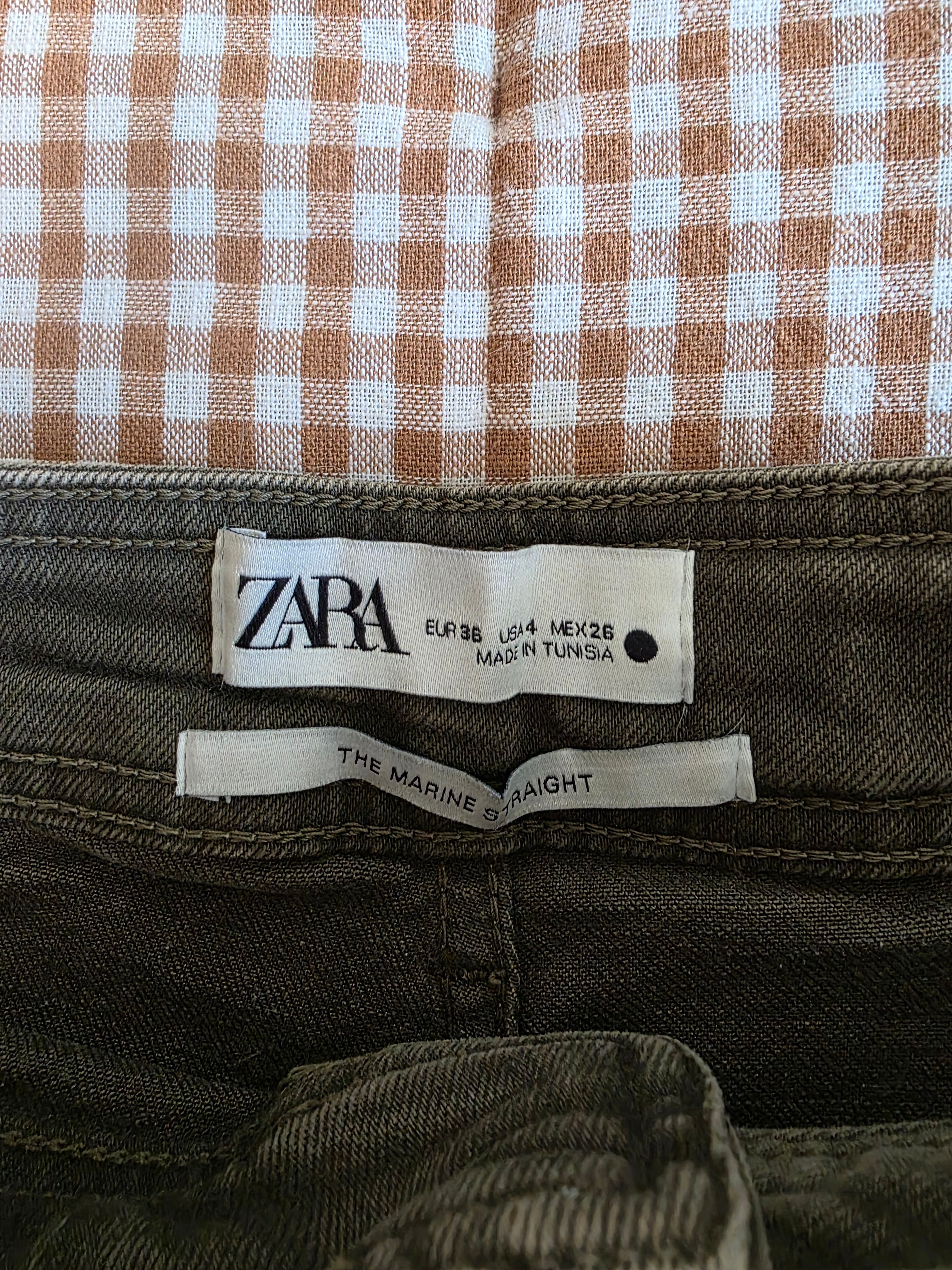 Zara Olive Marine Straight Jeans (4)