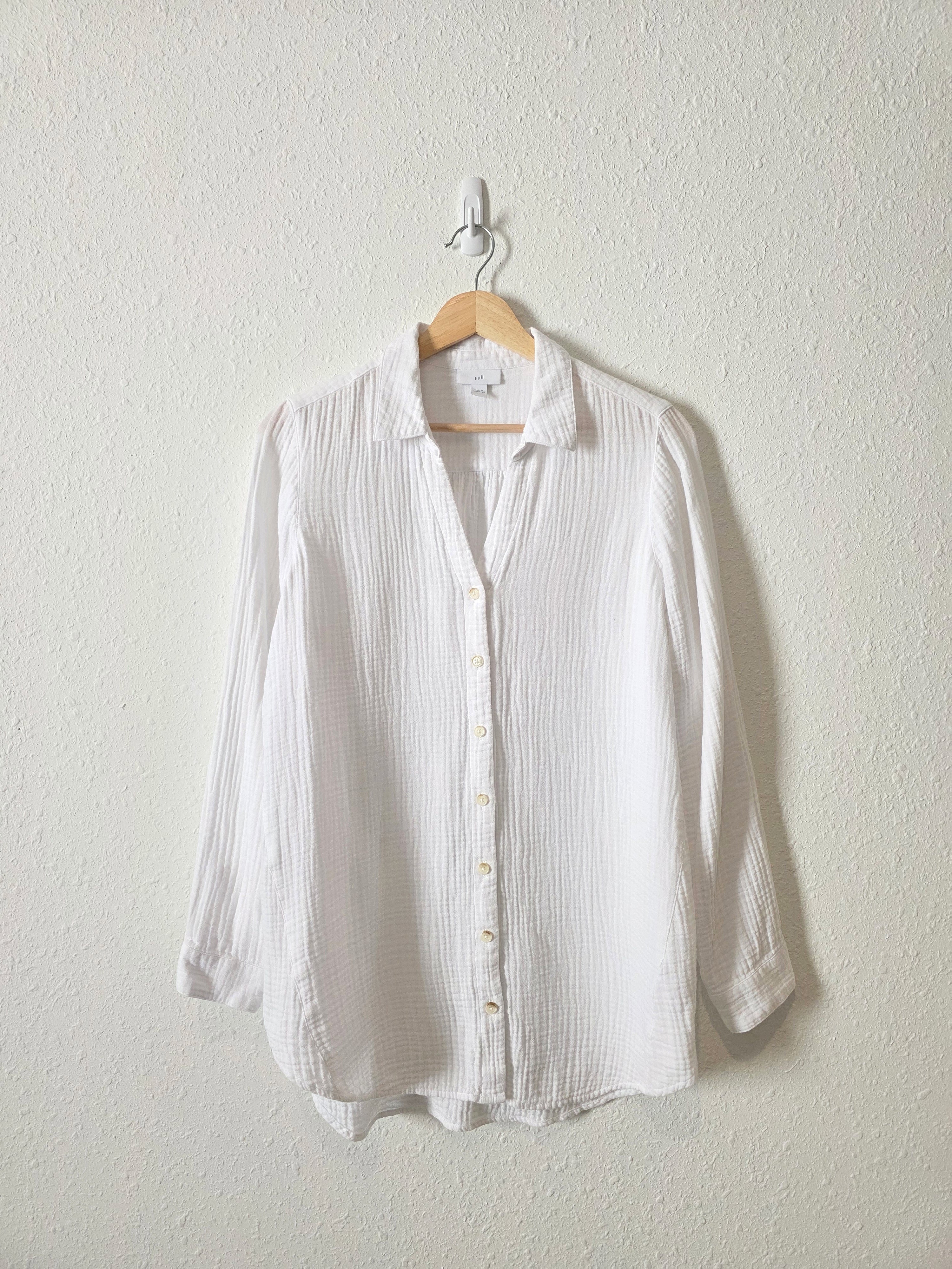 Cotton Gauze Button Up Top (M)