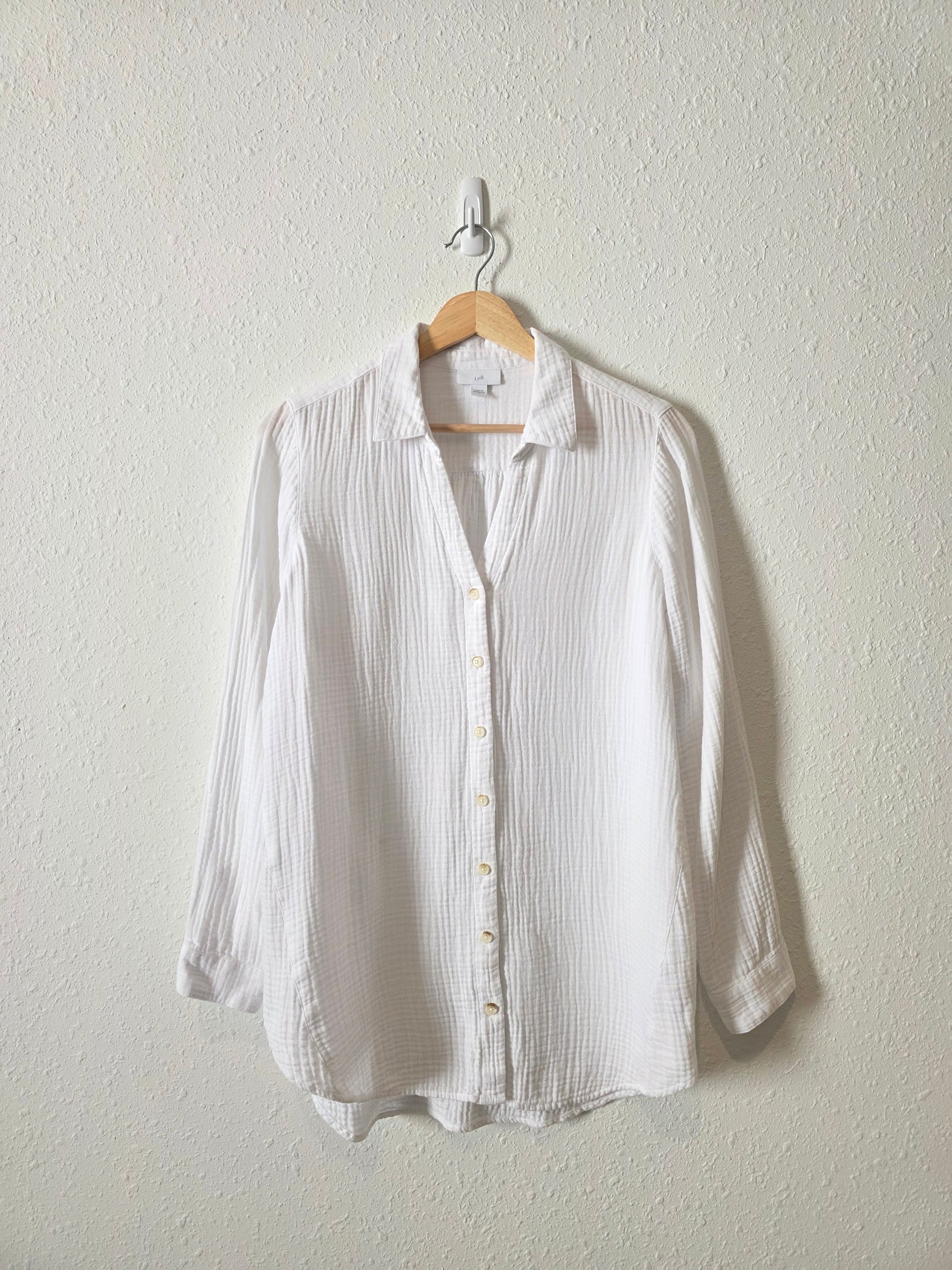 Cotton Gauze Button Up Top (M)